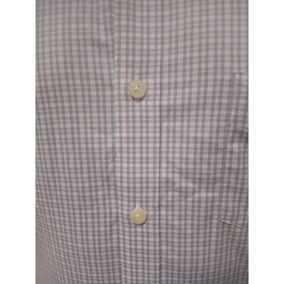 UNTUCKit Men's Shirt Large L Slim Fit Dalton Slim Fit Nylon Elastane Pink Blue - Picture 4 of 11